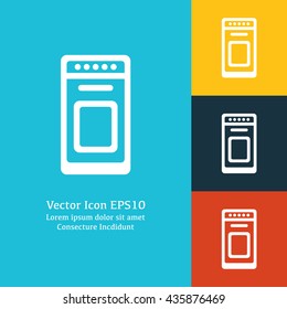 Vector illustration of stove icon