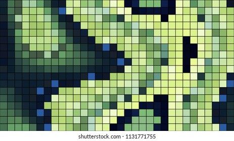Vector illustration of a strange colorful pattern. Abstract geometrical background. Creative wallpaper in a pixel art style.