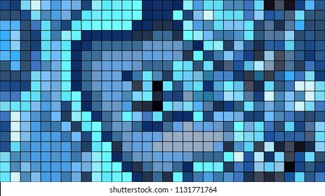Vector illustration of a strange colorful pattern. Abstract geometrical background. Creative wallpaper in a pixel art style.