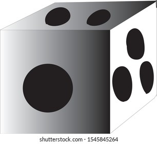 Vector illustration of a strange dice
