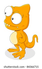 Vector illustration of a strange lizard