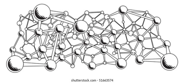 Vector illustration of a strange molecule.