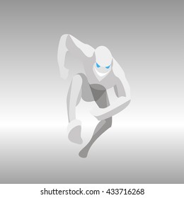 vector illustration of the strange running man