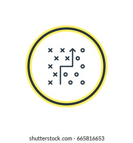 Vector Illustration Of Strategy Outline. Beautiful Advertising Element Also Can Be Used As Tactical Plan Element.