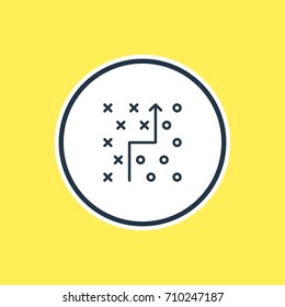 Vector Illustration Of Strategy Outline. Beautiful Advertising Element Also Can Be Used As Tactical Plan Element.