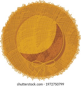 Vector illustration of a Straw hat