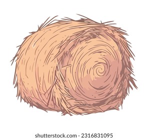 Vector illustration of lot of straw and hay icon isolated