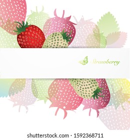 vector illustration of strawberries background