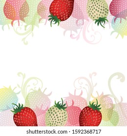 vector illustration of strawberries background