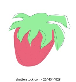 Ilustración vectorial de fresas sobre fondo blanco.