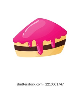 Vector Illustration Strawberry Cakes Colorful Style