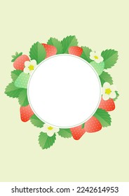 Ilustración vectorial del marco de fresa.