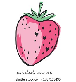 Vector illustration of strawberry fruit