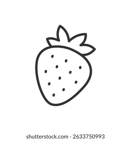 Vector illustration of an strawberry fruit on a white background