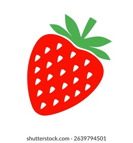 vector illustration of strawberry fruit on white background