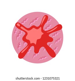 Vector illustration of strawberry ice cream on a white background.