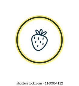 Vector illustration of strawberry icon line. Beautiful party element also can be used as berry icon element.