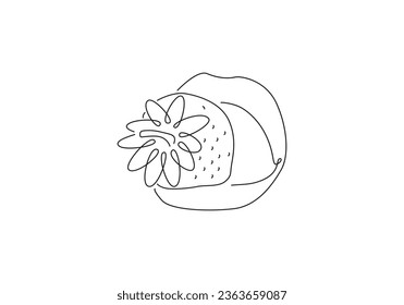 Vector illustration of strawberry in mouth