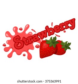 Vector illustration of  strawberry splash