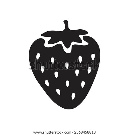 Vector illustration of strawberry stencils icon