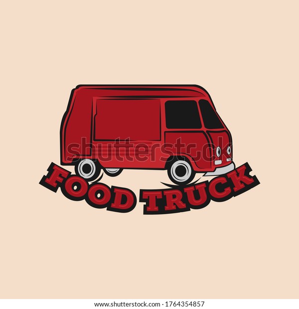 Vector illustration of street food truck\
graphic badge. Food old logo design.EPS\
10
