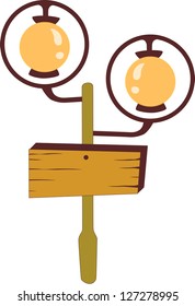Ilustración vectorial de una lámpara de calle