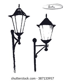 vector illustration of street lamp