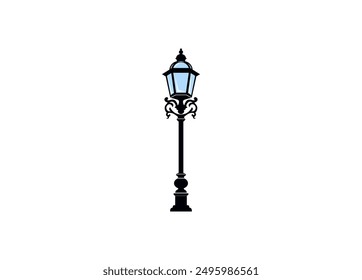 Vector illustration of street lamp for street lighting