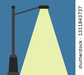 Vector illustration of a street lamppost