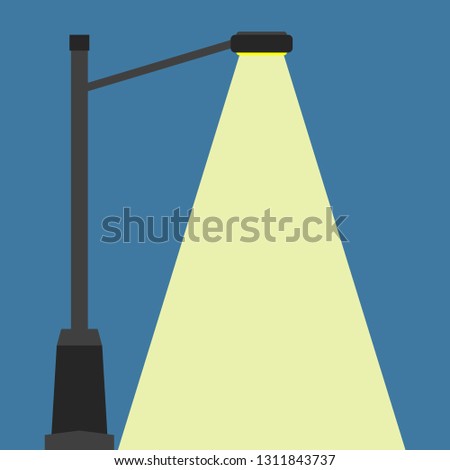 Vector illustration of a street lamppost