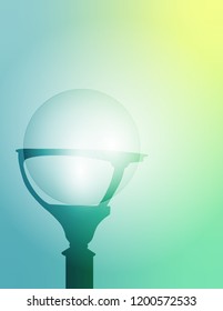
vector illustration street light color gradient