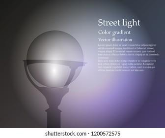 
vector illustration street light color gradient