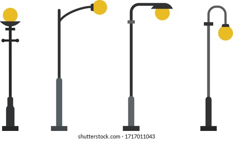 Vector Illustration of a Street Light Experiment, Different Types of Street Lights Education Question
