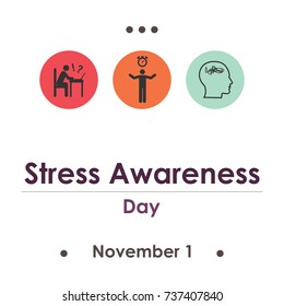 Vector Illustration For Stress Awareness Day In November