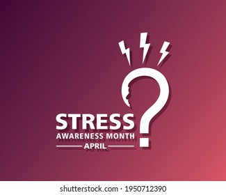 Vector Illustration of Stress Awareness Month observed in April every year