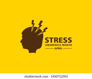 Vector Illustration of Stress Awareness Month observed in April every year