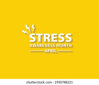 Vector Illustration of Stress Awareness Month observed in April every year