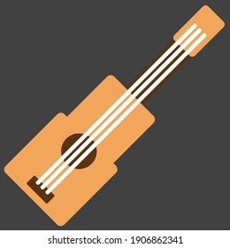 Vector illustration of a stringed instrument.