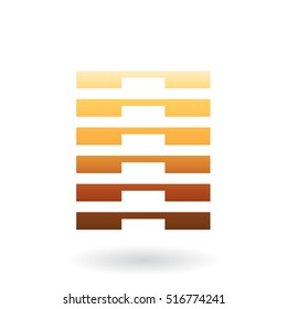 Vector Illustration of a Striped Abstract Icon isolated on a white background