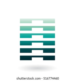 Vector Illustration of a Striped Abstract Icon isolated on a white background