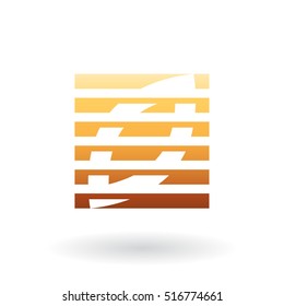 Vector Illustration of a Striped Abstract Icon isolated on a white background