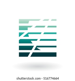 Vector Illustration of a Striped Abstract Icon isolated on a white background