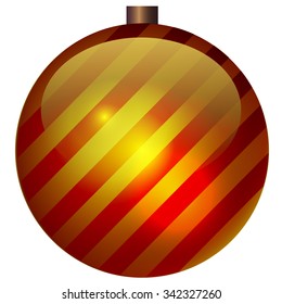 Vector illustration. Striped fur-tree toy