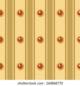 Vector illustration: striped golden seamless backgrounds with precious gems in golden rims