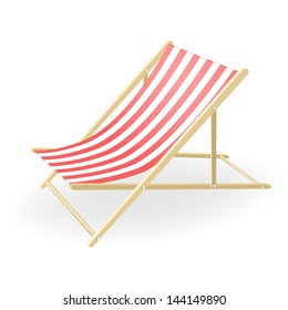 Vector illustration of the striped sunchair