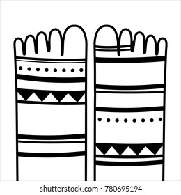 Vector illustration of stripy socks 