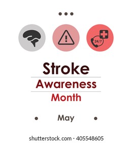 Vector Illustration / Stroke Awareness Month
