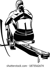 the vector illustration of the strong fit woman