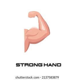 vector illustration strong hand icon desing template