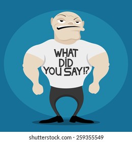 Vector illustration. Strong man.